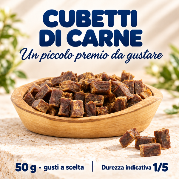 Cubetti di carne per cani e gatti - 50 g