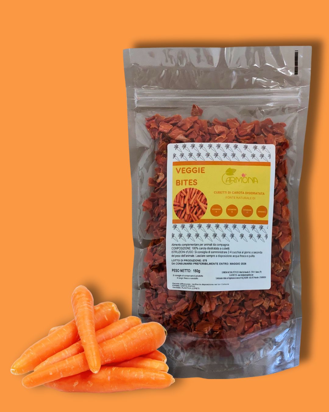 CUBETTI DI CAROTA DISIDRATATA