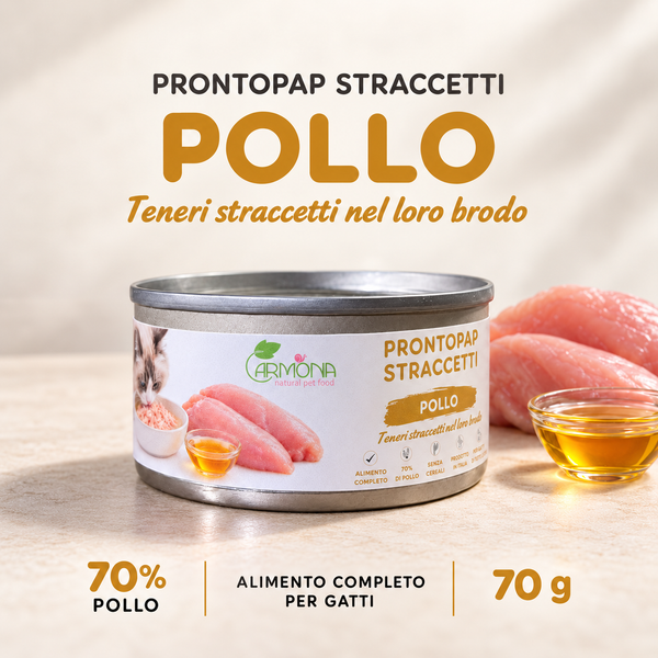 ProntoPap Straccetti di Pollo per Gatti – In Brodo, 70 g