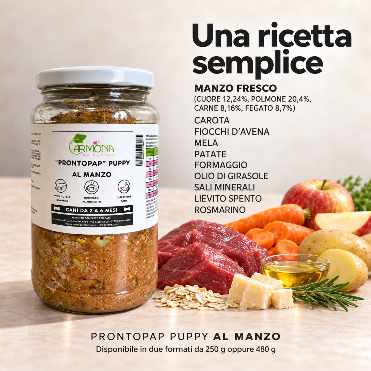 ProntoPap Puppy al Manzo per cani - 2-6 mesi — Carmona