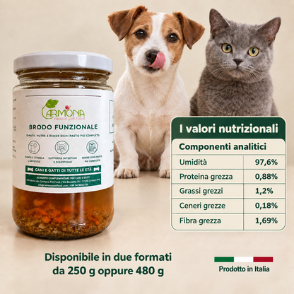 Brodo Funzionale per Cani e Gatti – 250 g oppure 480 g — Carmona