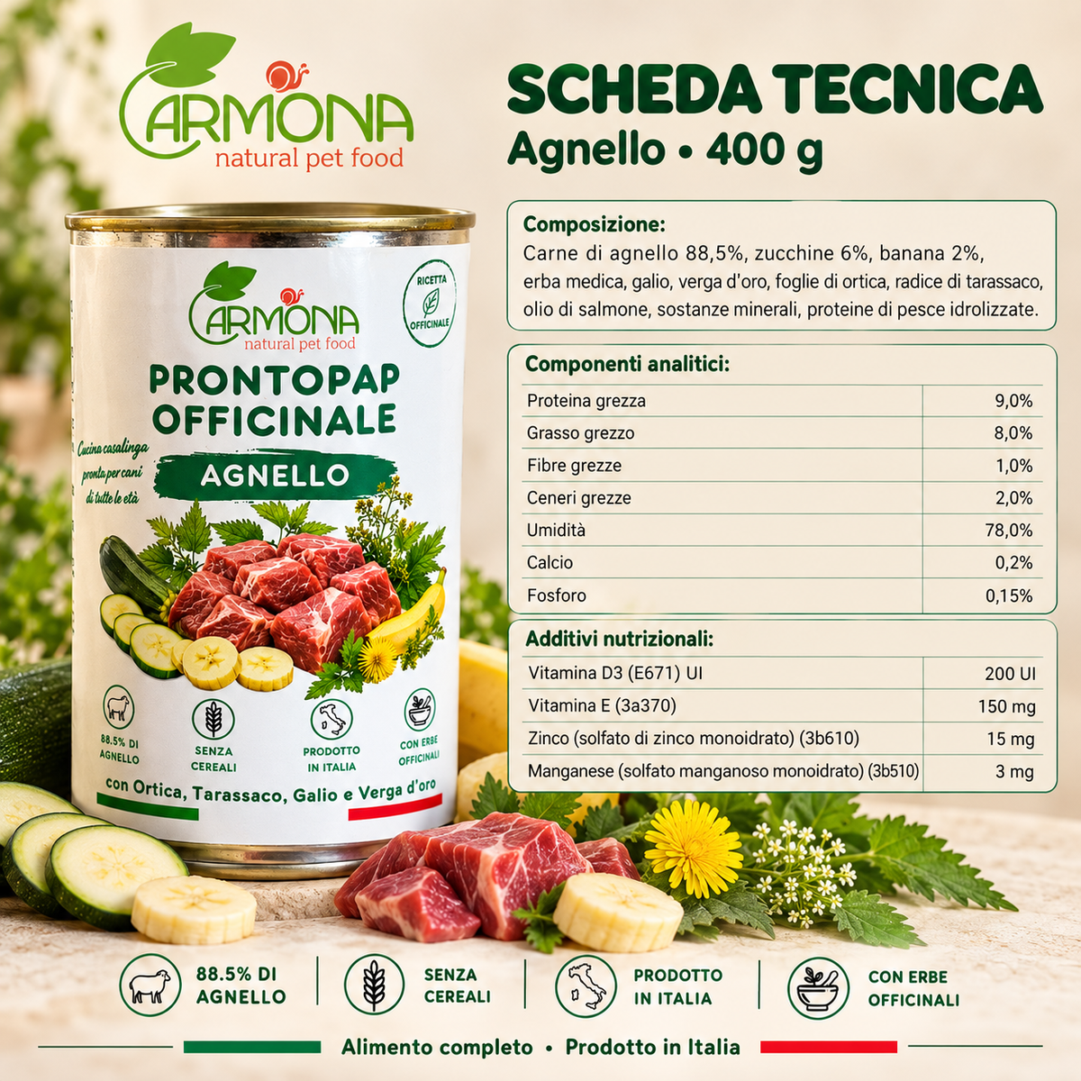 ProntoPap Officinale Agnello per cani - 400 g — Carmona