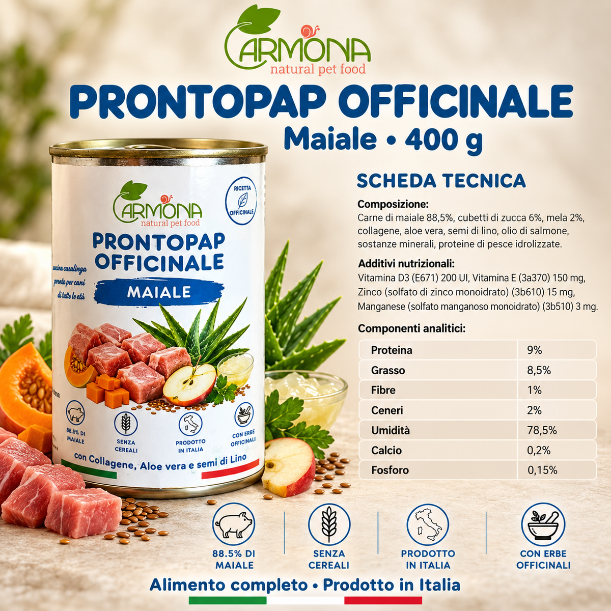 ProntoPap Officinale Maiale per cani - 400 g — Carmona