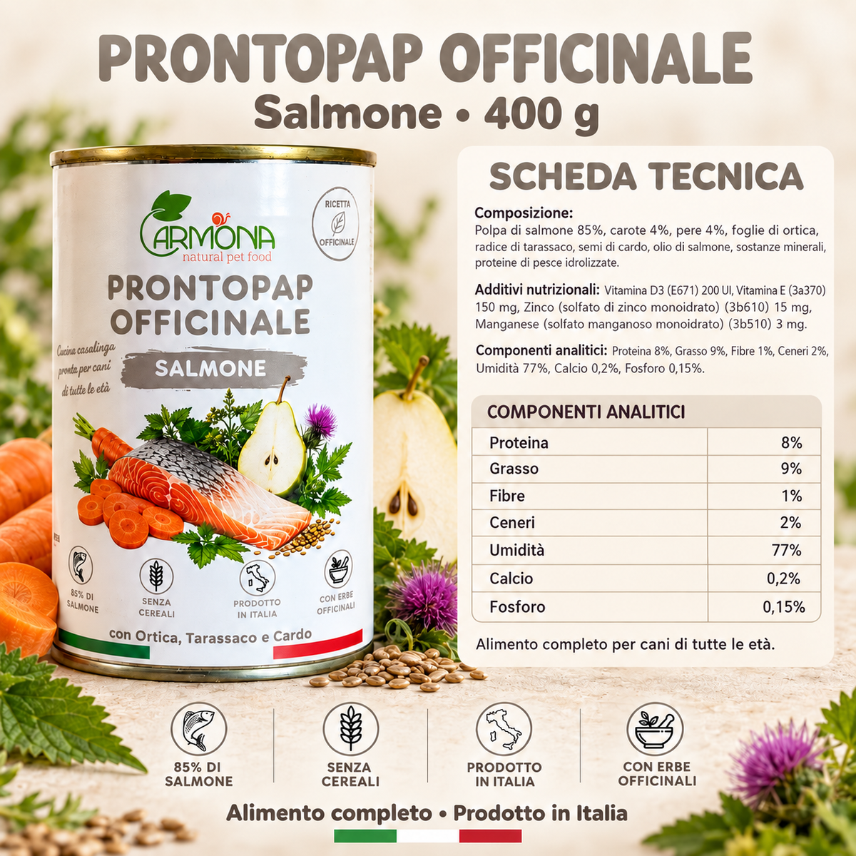 ProntoPap Officinale Salmone per cani - 400 g — Carmona