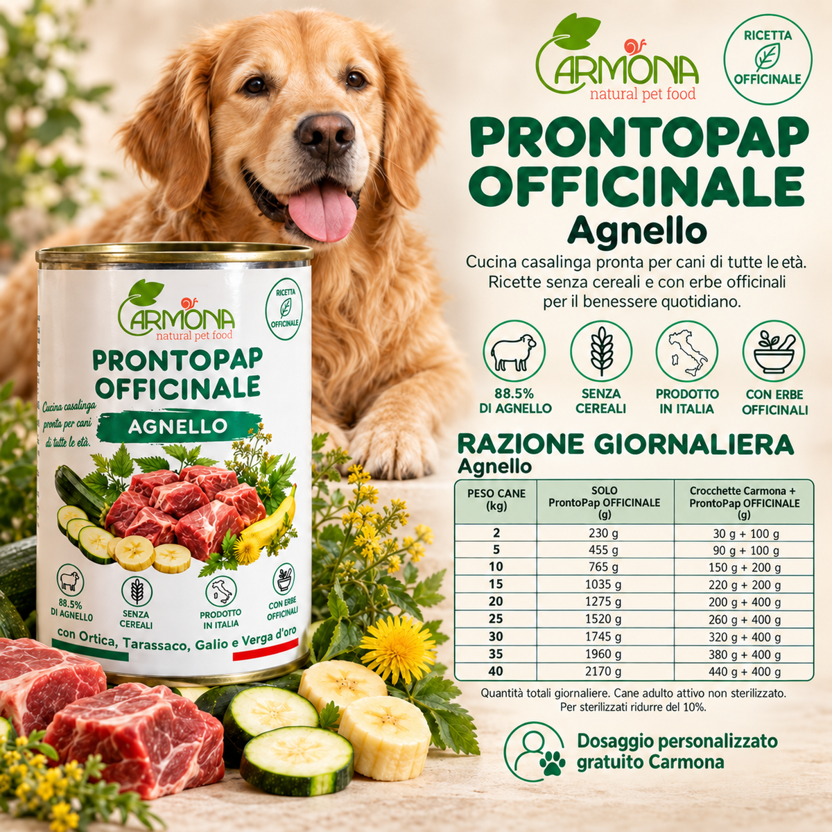 ProntoPap Officinale Agnello per cani - 400 g — Carmona