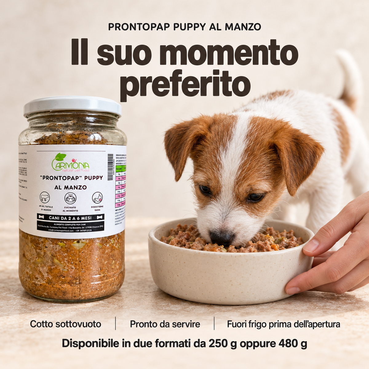 ProntoPap Puppy al Manzo per cani - 2-6 mesi — Carmona