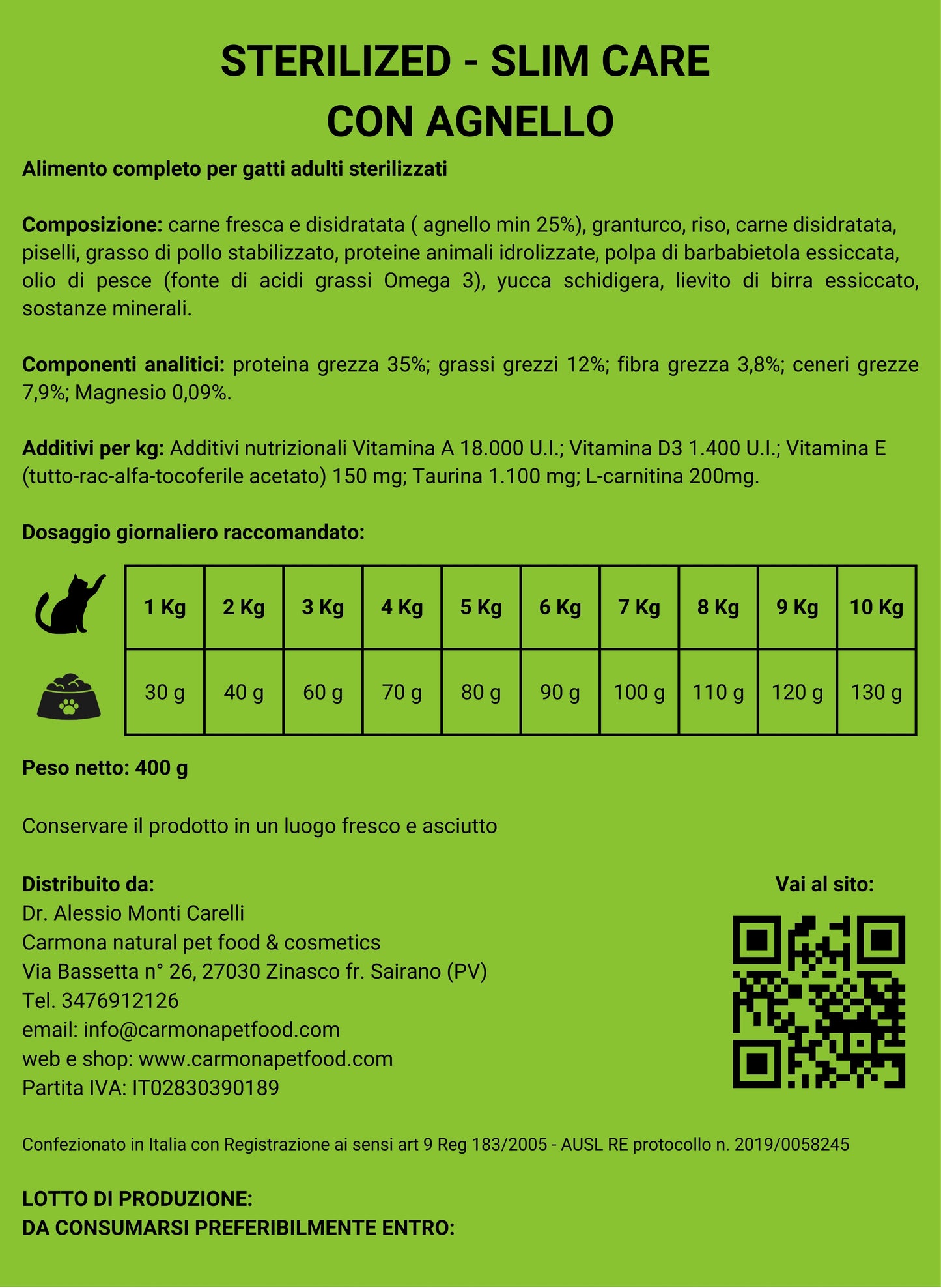 SLIM CARE - CONTROLLO DEL PESO