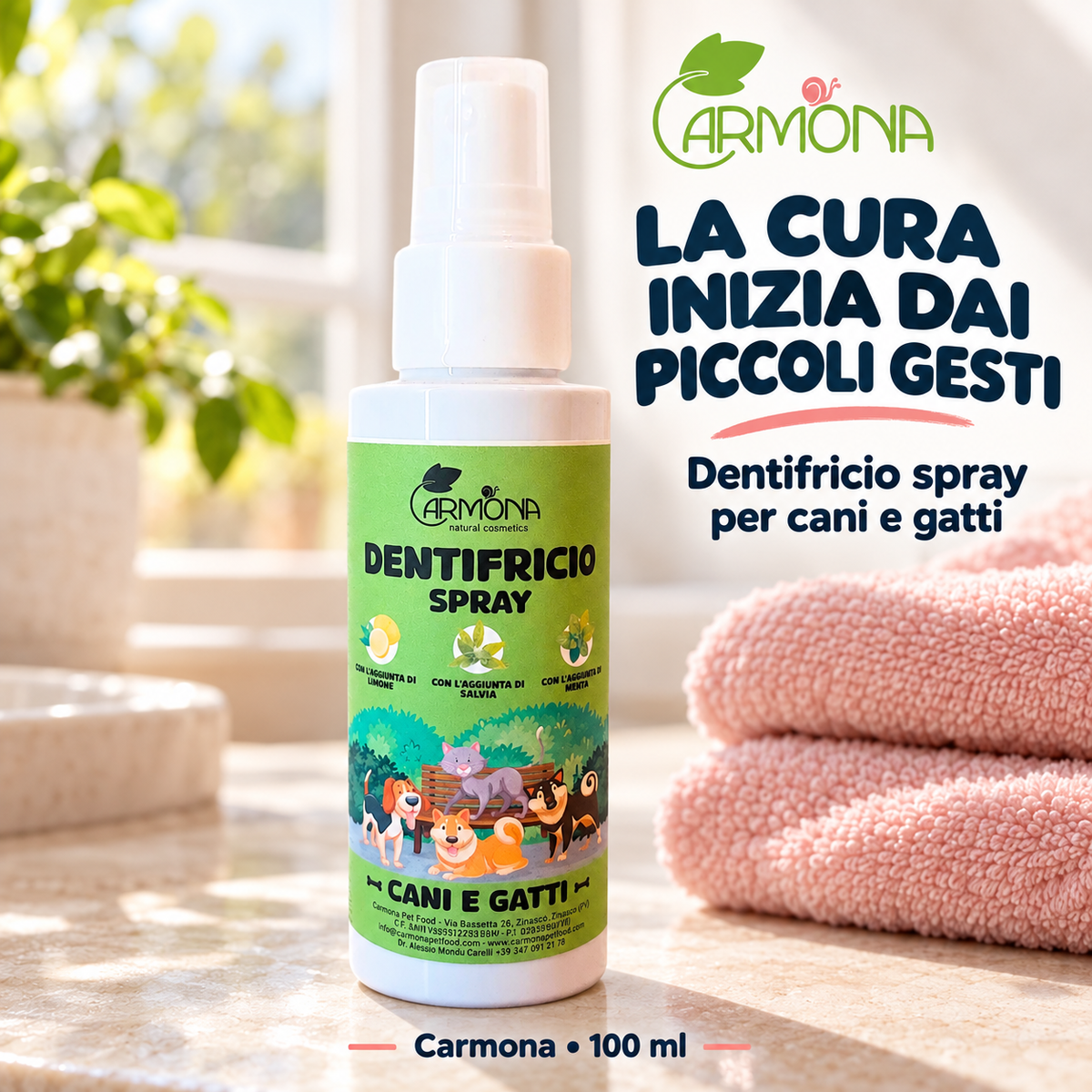 Carmona DENTIFRICIO SPRAY SENZA SPAZZOLAMENTO - 100 ml — chiusura