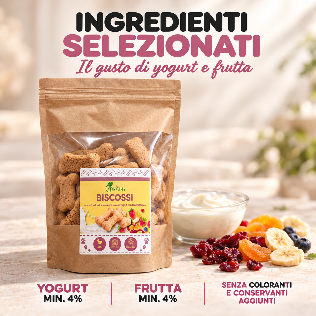 Biscossi Yogurt e Frutta Carmona — benefici