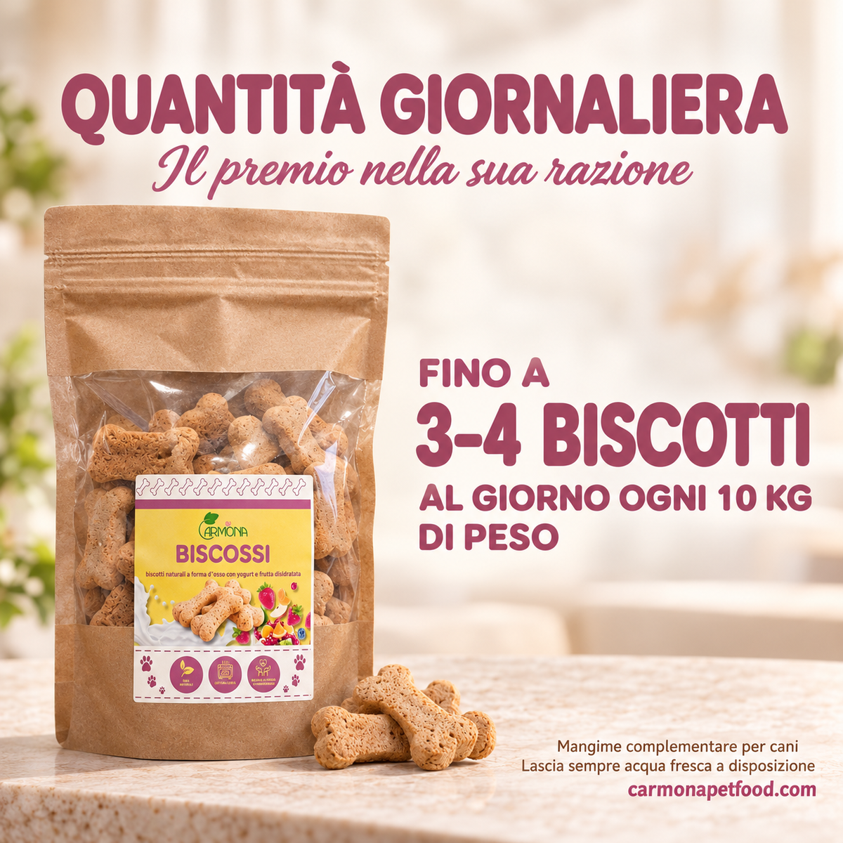 Biscossi Yogurt e Frutta Carmona — dosaggio