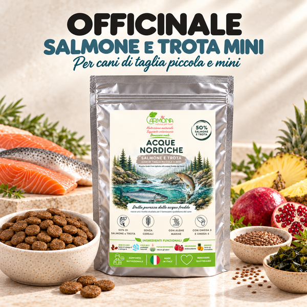 Crocchette Officinale con salmone e trota - cani di taglia piccola/mini