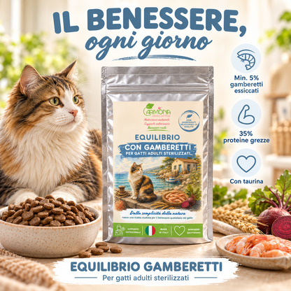 Equilibrio Gamberetti gatto sterilizzato - Benefici