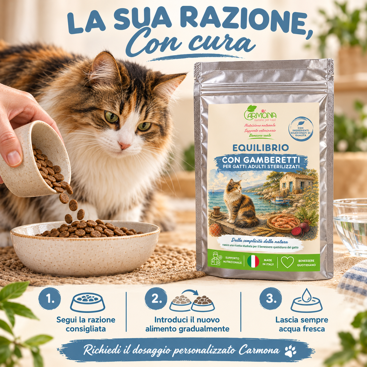 Equilibrio Gamberetti gatto sterilizzato - Come si usa