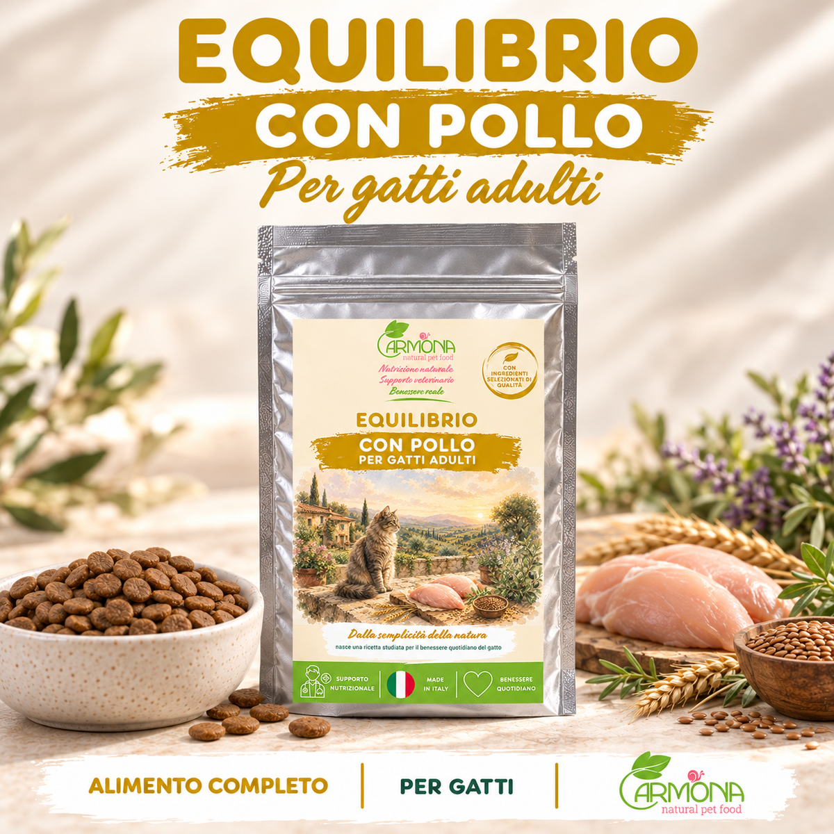 Equilibrio Pollo gatto - Copertina