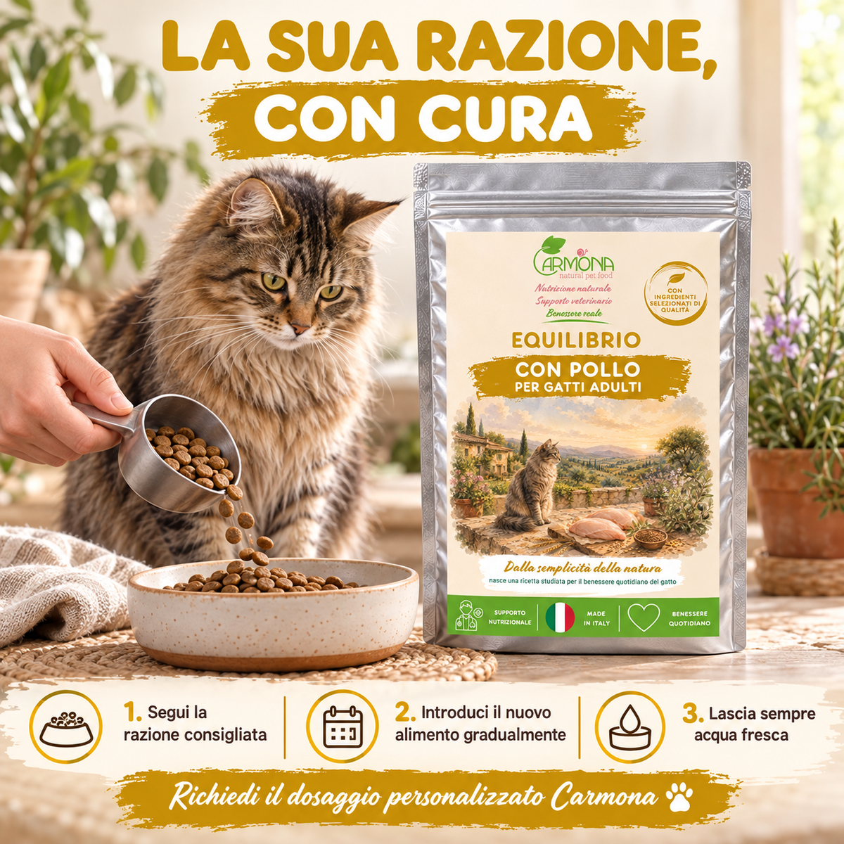Equilibrio Pollo gatto - Come si usa