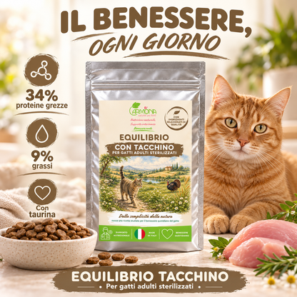 Equilibrio Tacchino gatto sterilizzato - Benefici