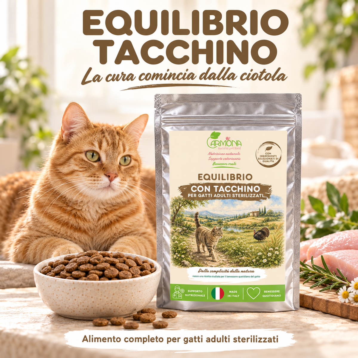 Equilibrio Tacchino gatto sterilizzato - Cura quotidiana