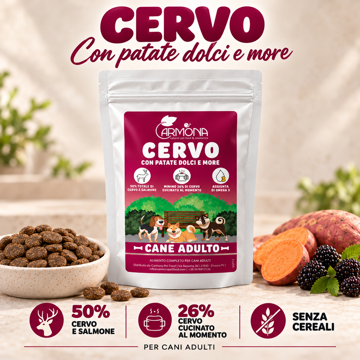 GRAIN FREE – CERVO CON PATATE DOLCI E MORE – copertina