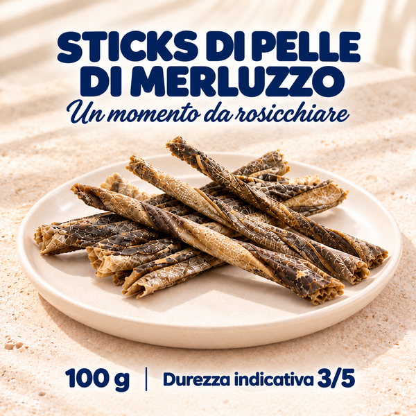 Sticks di pelle di merluzzo - 100 g