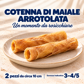 Cotenna di maiale arrotolata - 2 pezzi da 10 cm cad
