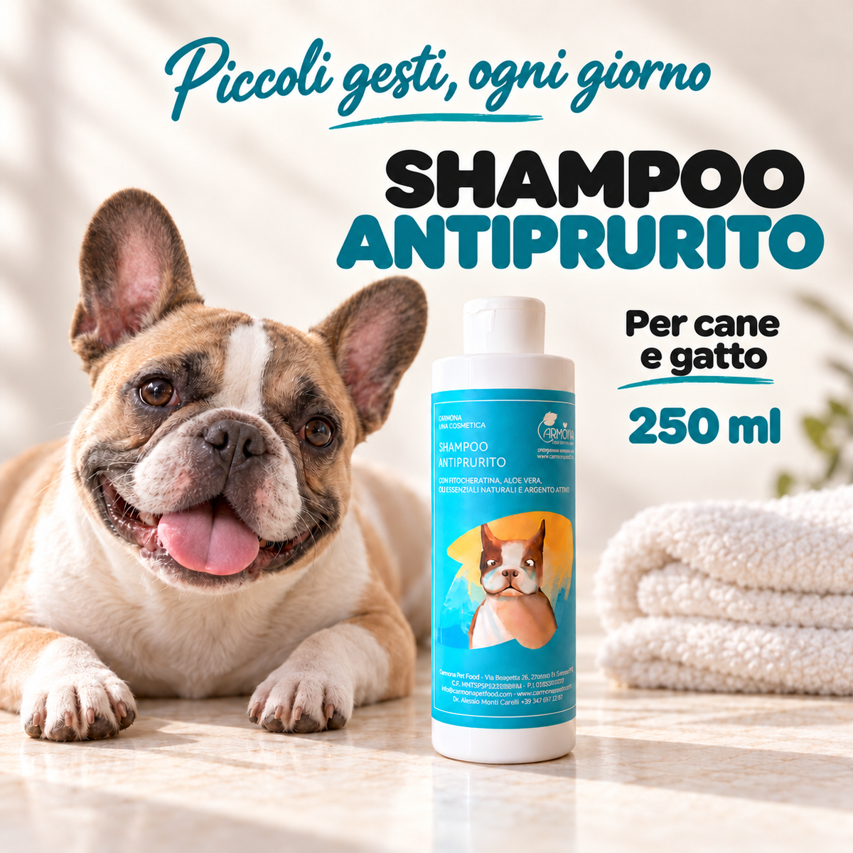 Carmona shampoo antiprurito per cane e gatto – chiusura