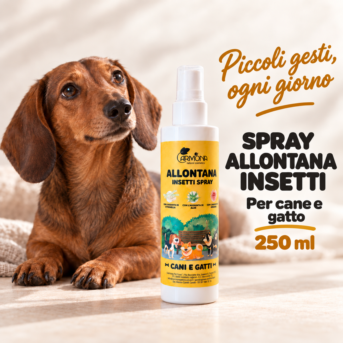 Carmona spray allontana insetti per cane e gatto – chiusura