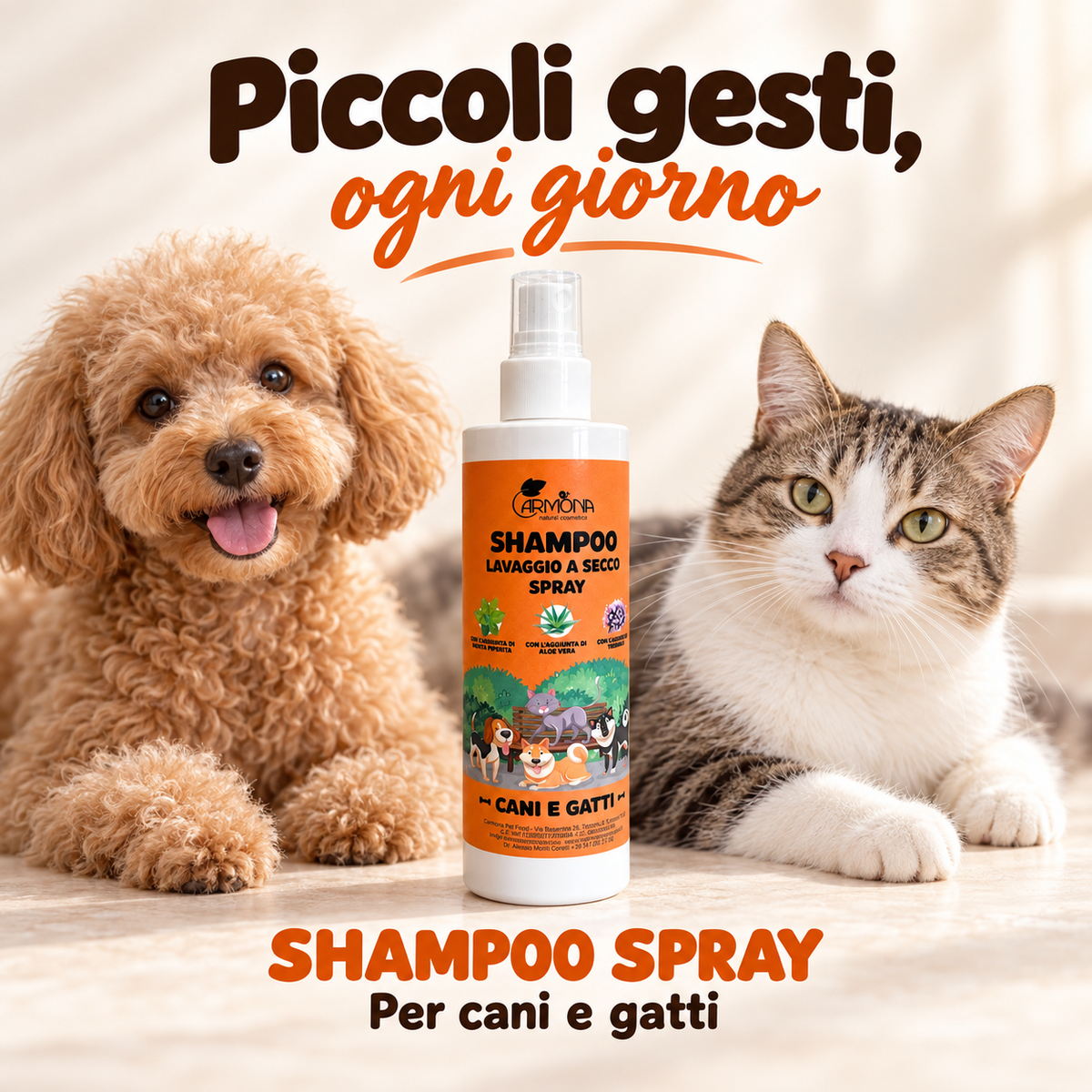 Carmona shampoo spray districante – chiusura
