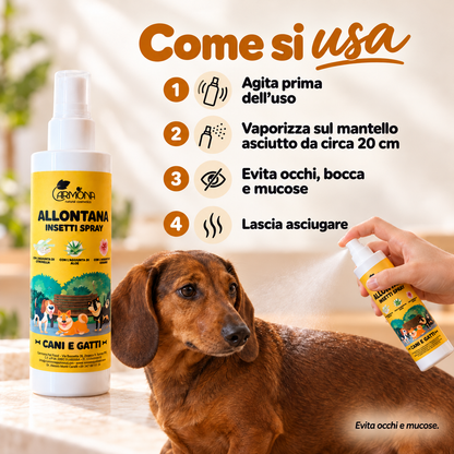 Carmona spray allontana insetti – modo d’uso