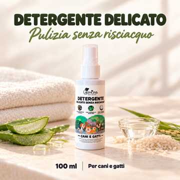 Detergente delicato multiuso senza risciacquo per cane e gatto - 100 ml