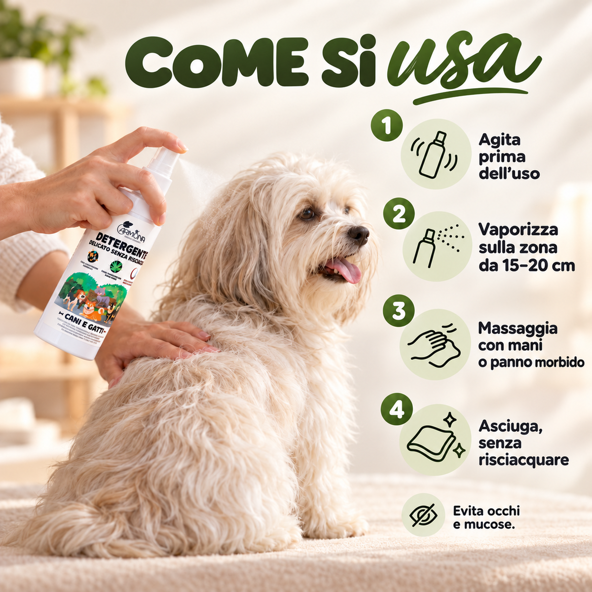 Carmona detergente delicato – modo d’uso