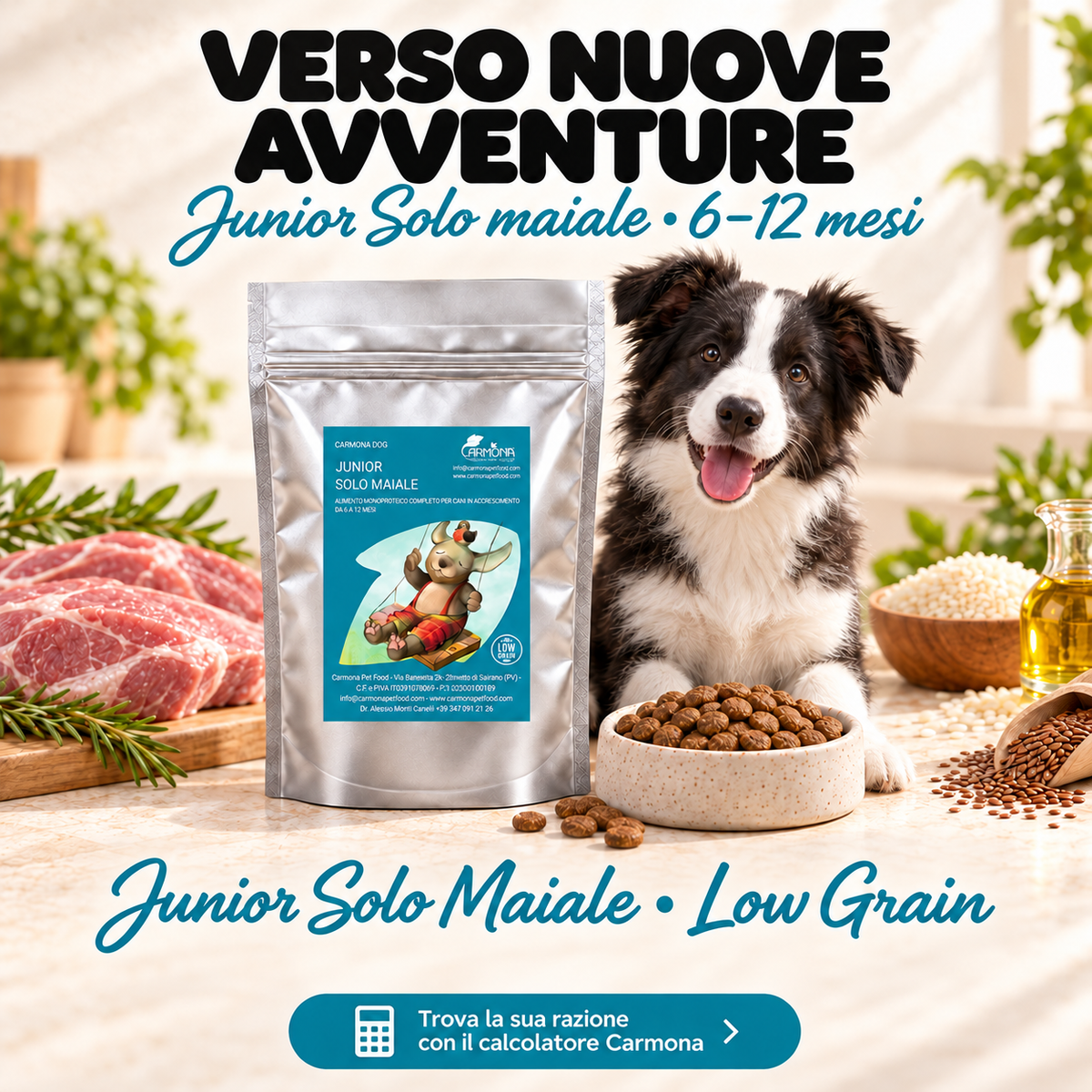 JUNIOR 6 - 12 MESI - Monoproteina Low Grain Maiale - immagine 5