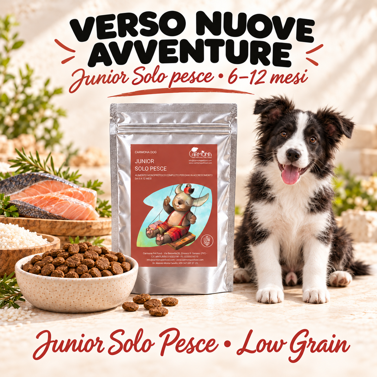 JUNIOR 6 - 12 MESI - Monoproteina Low Grain Pesce 5