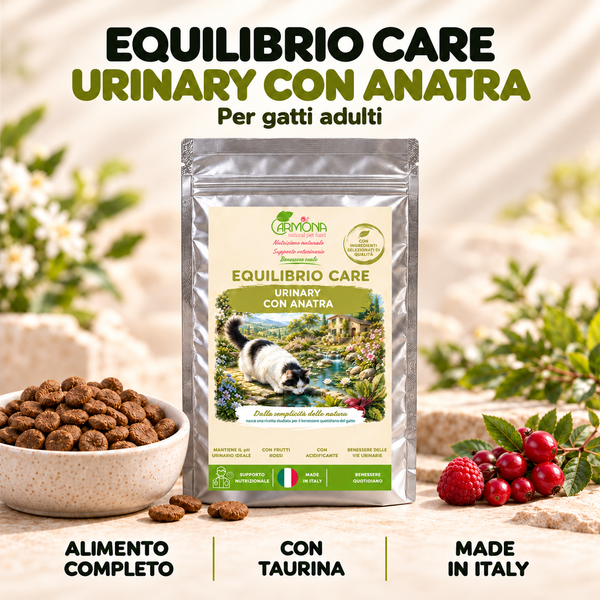 Crocchette Equilibrio Care urinary con anatra per gatti