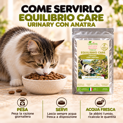 EQUILIBRIO CARE urinary con Anatra – Modo d’uso