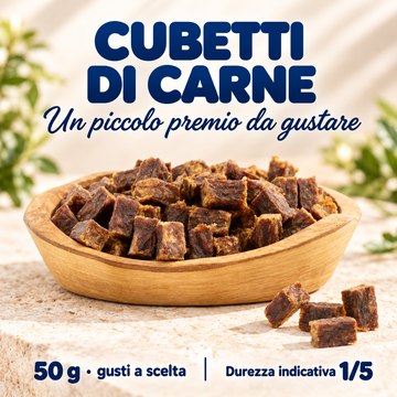 Cubetti di carne per cani e gatti - 50 g