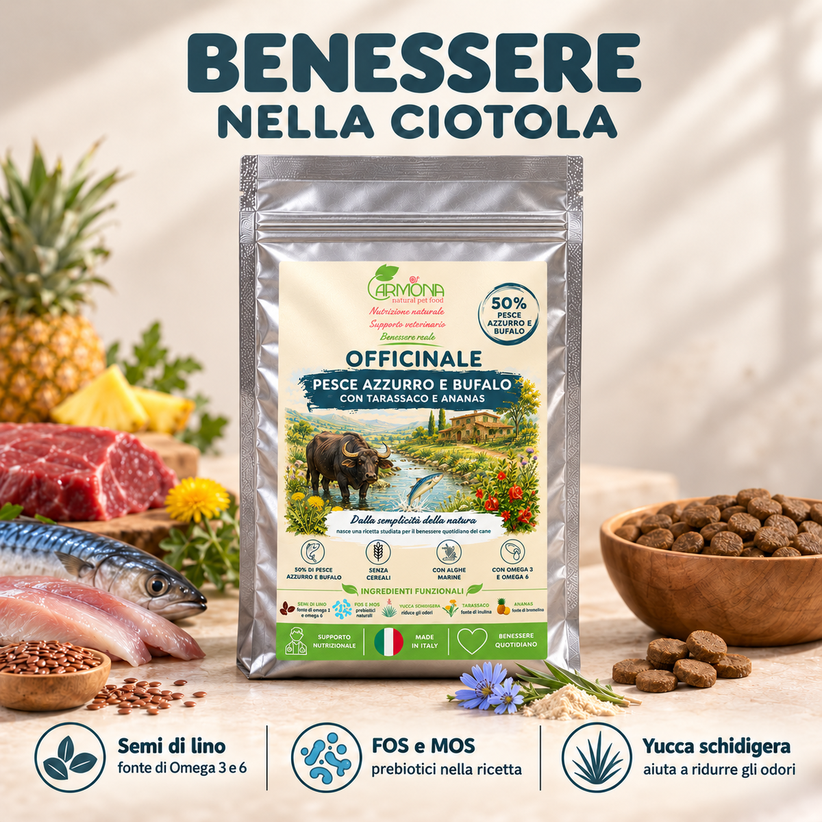 Officinale Pesce azzurro e Bufalo — benefici