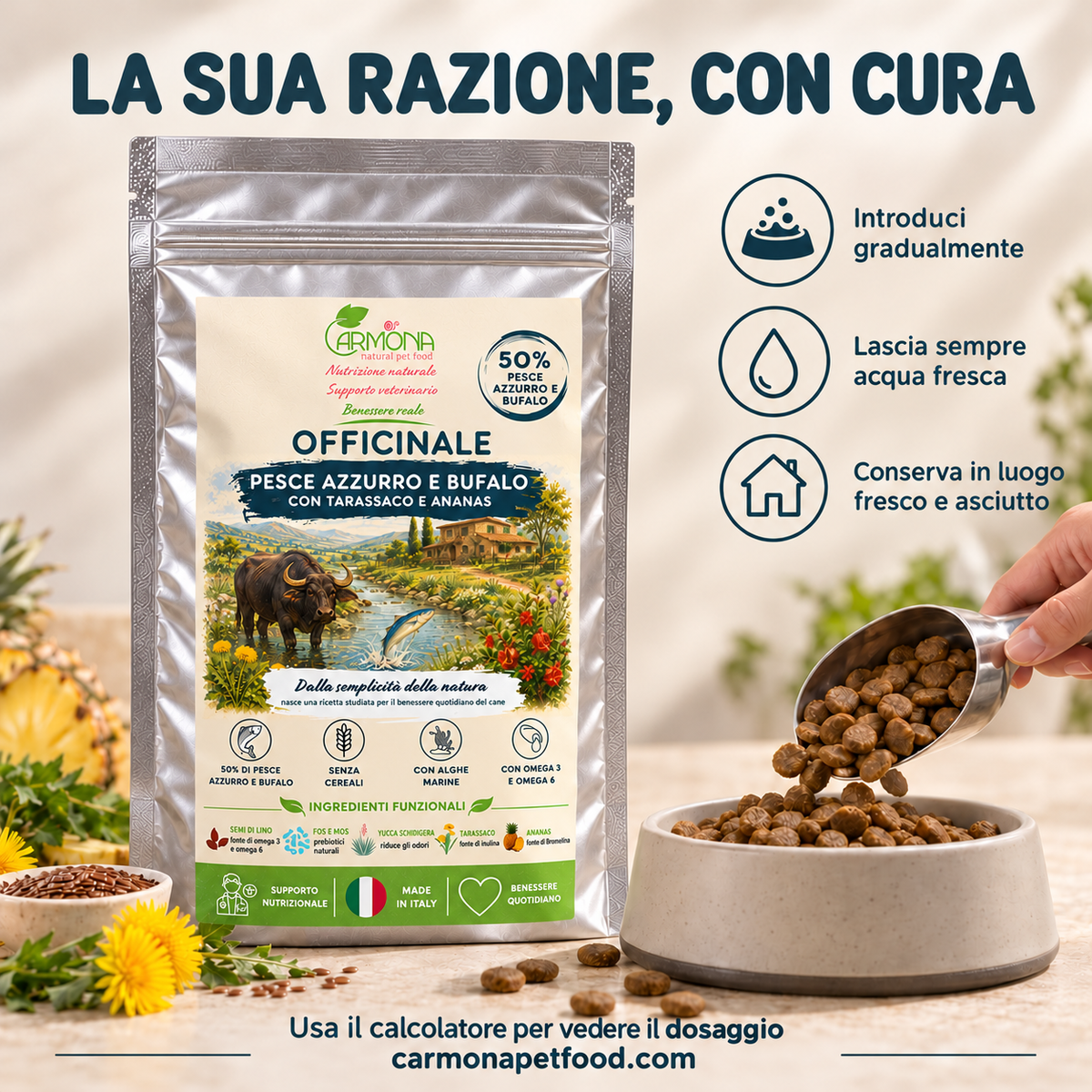 Officinale Pesce azzurro e Bufalo — modo-uso