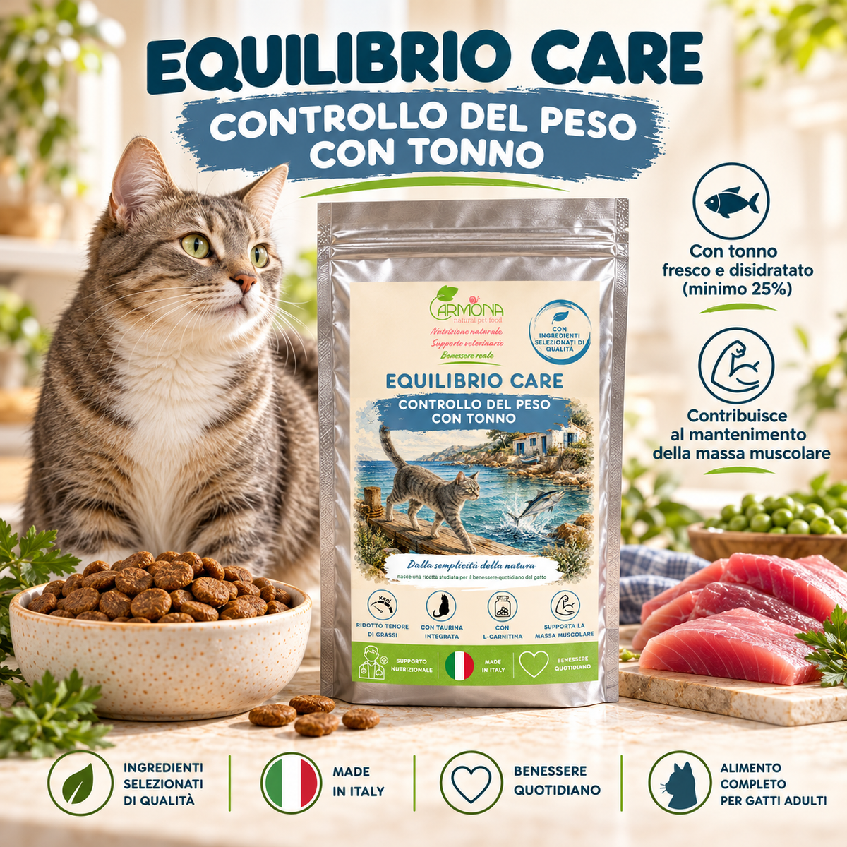 EQUILIBRIO CARE controllo del peso con Tonno - spiegazione