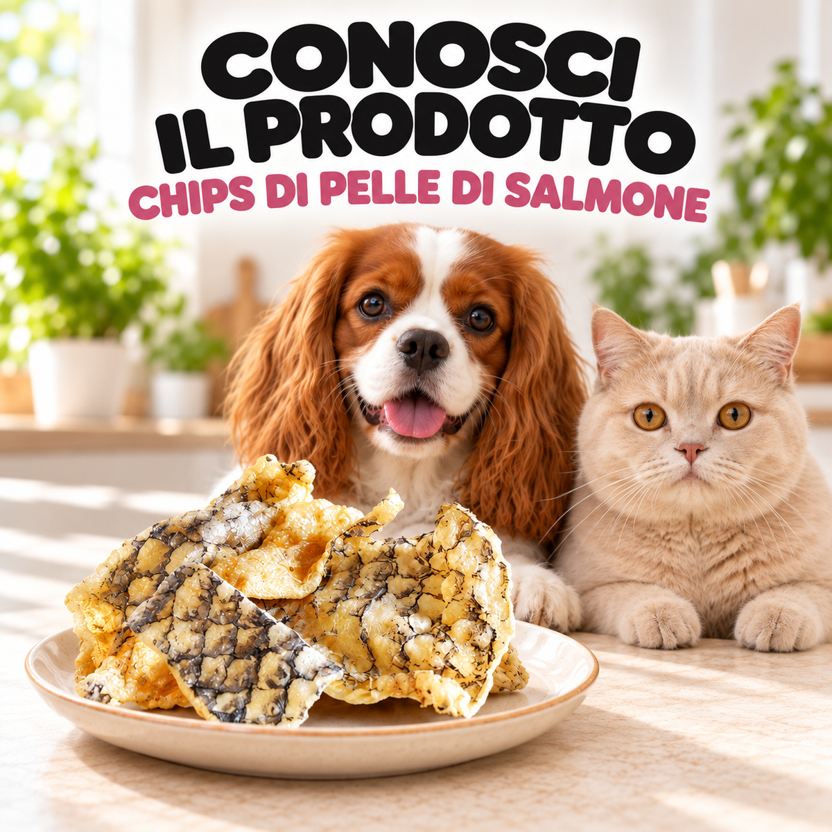 CHIPS DI PELLE DI SALMONE per cani e gatti - 100 g 2