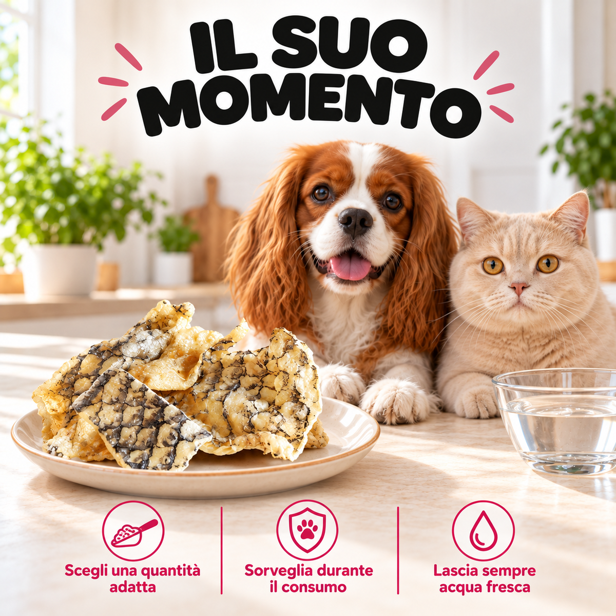 CHIPS DI PELLE DI SALMONE per cani e gatti - 100 g 4