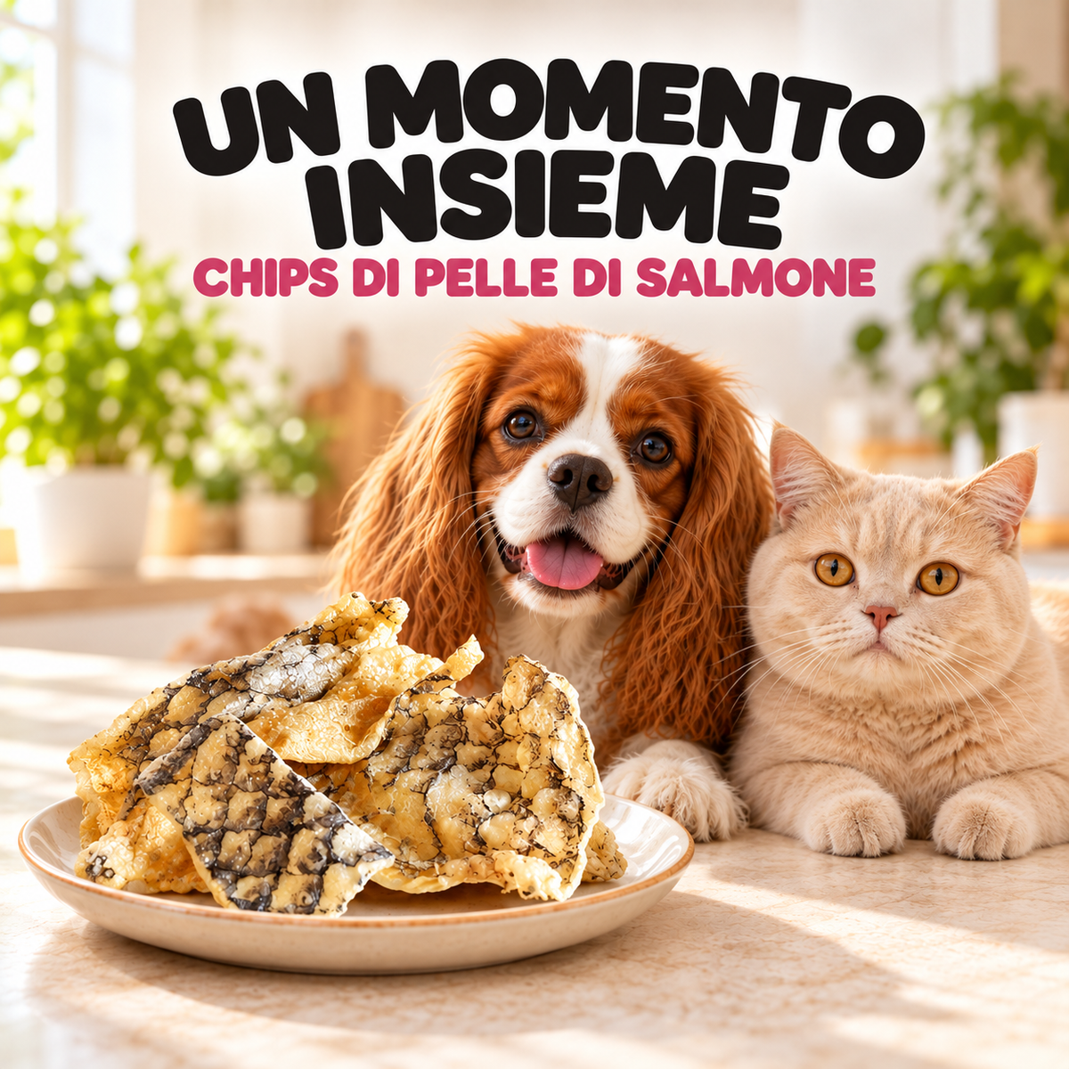 CHIPS DI PELLE DI SALMONE per cani e gatti - 100 g 5