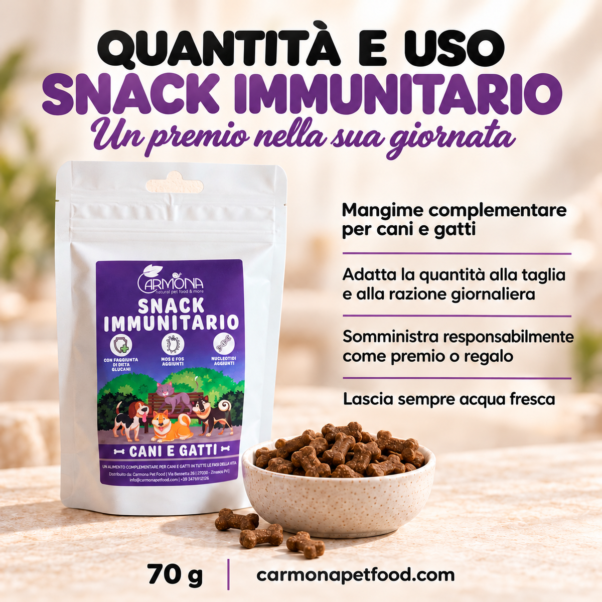 Carmona Snack Immunitario – dosaggio