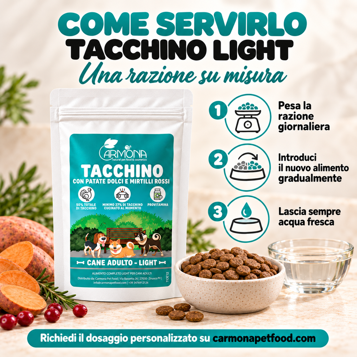 Tacchino Light sacco bianco – modo-uso