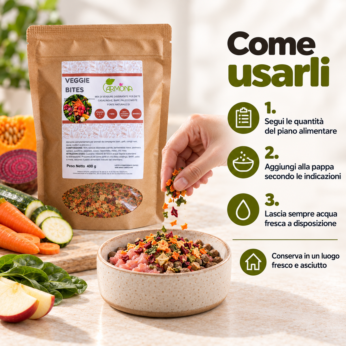Veggie Bites mix – modo d’uso