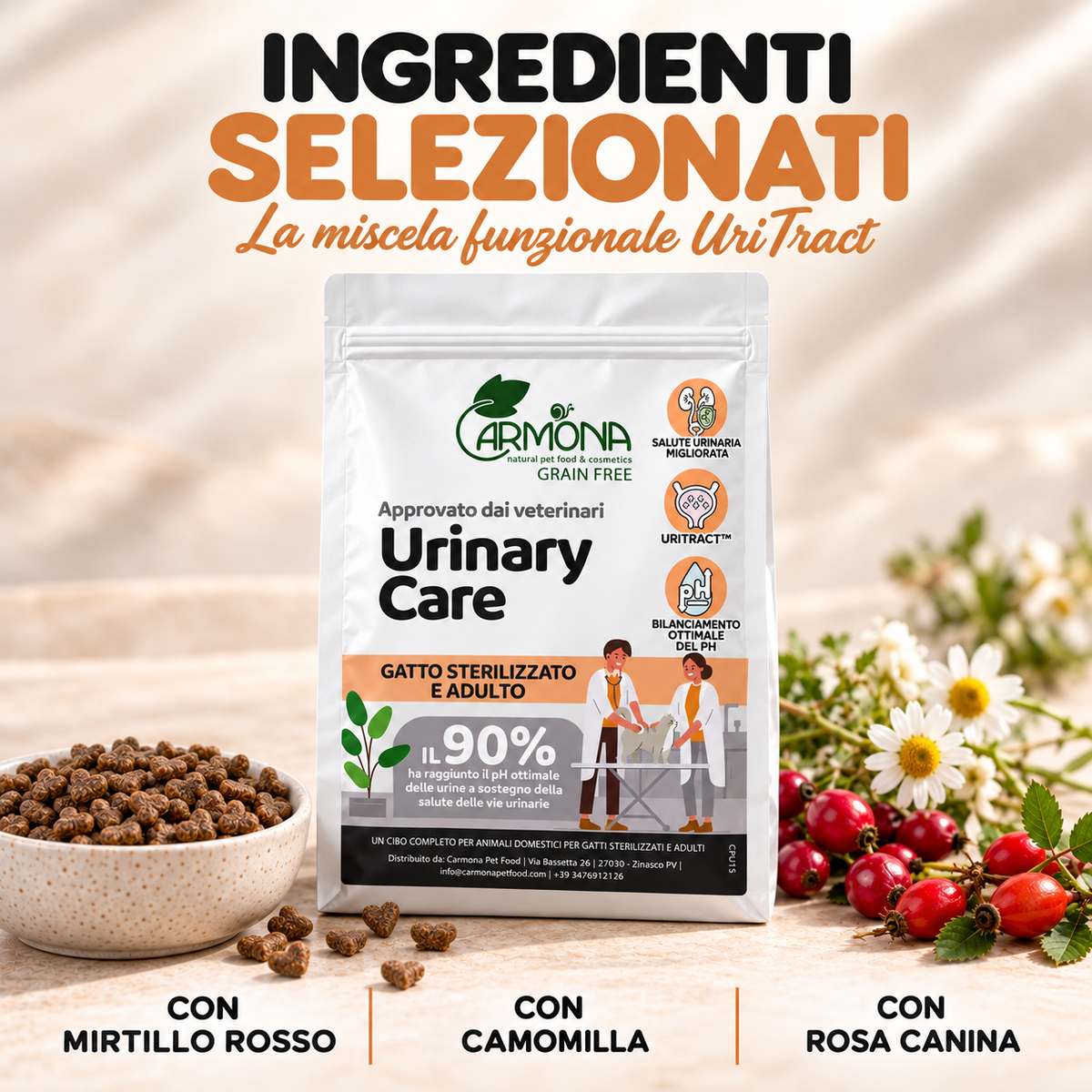 Carmona Vet Diet Urinary Care gatto — benefici