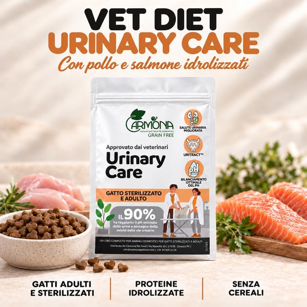 VET DIET - IPOALLERGENICO + URINARY CARE 100% IDROLIZZATO grain free Pollo e Salmone
