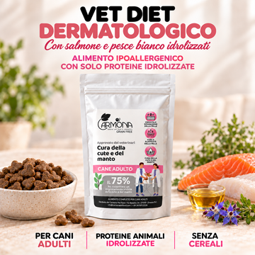 Crocchette VET DIET - ipoallergenico idrolizzato dermatologico per cani