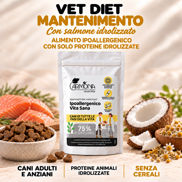 Crocchette VET DIET - ipoallergenico idrolizzato di mantenimento per cani