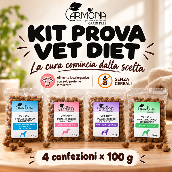 VET DIET – kit prova 4 formulazioni ipoallergeniche idrolizzate