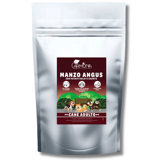 MONOPROTEINA MANZO ANGUS CON PATATE DOLCI E CAROTE - 2 Kg